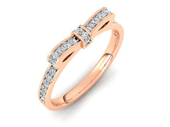 Минималистичный изящный ремешок для кольца с бриллиантом и галстуком-бабочкой