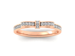 Минималистичный изящный ремешок для кольца с бриллиантом и галстуком-бабочкой