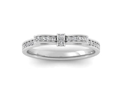 Минималистичный изящный ремешок для кольца с бриллиантом и галстуком-бабочкой