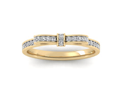 Минималистичный изящный ремешок для кольца с бриллиантом и галстуком-бабочкой