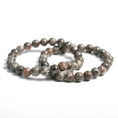 Natural Flame Stone Gemstone Bracelet aka Yooperlite, Sizes 6-12mm