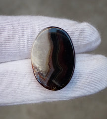 Кабошон из агата 25 карат - Сулеймани Акик - 17 х 14 мм