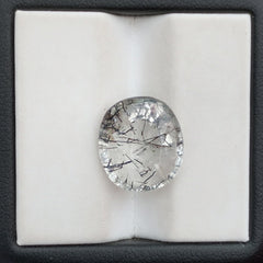 Черный турмалиновый кварц 7,3 карата, черный рутиловый кварц – рутиловый кварц