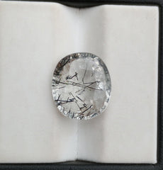 Черный турмалиновый кварц 7,3 карата, черный рутиловый кварц – рутиловый кварц