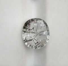 Черный турмалиновый кварц 7,3 карата, черный рутиловый кварц – рутиловый кварц