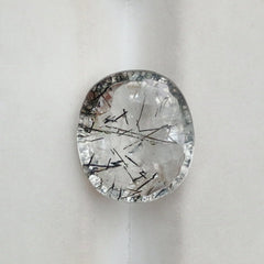 Черный турмалиновый кварц 7,3 карата, черный рутиловый кварц – рутиловый кварц