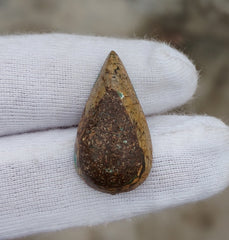 Зеленая бирюза Matrix 12,7 карата, натуральный камень Feroza, размер 25x14 мм