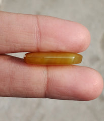 Natural Carnelian Gemstone- Yellow Aqeeq- 21.9ct 18x25mm