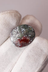 8,5 карата — многоцветный натуральный кабошон из мохового агата — 18 x 14 x 5 мм