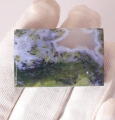 73.6ct- Natural Landscape Moss Agate Collector Gem - 38 x 24 x 6mm