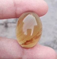 9.8ct Natural Amber Cabochon - also called Gold of the North - 24.7x17.8mm