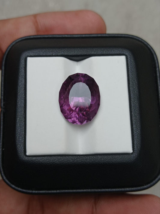 12.45ct Amethyst Fancy Cut - Natural Amethyst Crystal - 17x14x10mm