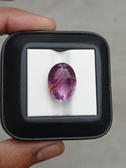 Аметист фантазийной огранки 20,45 карата — натуральный кристалл аметиста — 18x14x11,5 мм