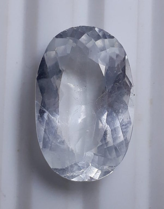 Аквамарин 8,2 карата — кристалл аквамарина фантазийной огранки — мартовский камень — 19x12 мм