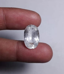 Аквамарин 8,2 карата — кристалл аквамарина фантазийной огранки — мартовский камень — 19x12 мм