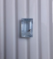 Натуральный аквамарин 4,25 карата, кристалл изумрудной огранки — 12,4x7,5x5,3 мм