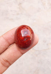 44.5ct Jasper - Blood Jasper Cabochon - Red Jasper -30x24mm