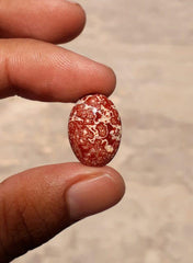 9.5ct Jasper - Blood Jasper Cabochon - Red Jasper -19.7x14mm