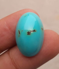 Natural Certified Turquoise - Blue Turquoise - 26.5ct- 23x15mm