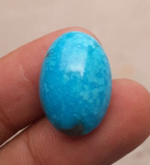 Natural Certified Turquoise - Blue Turquoise - 26.8ct- 23x16mm
