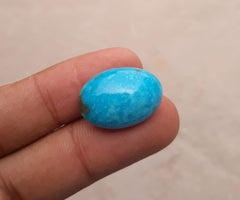 Natural Certified Turquoise - Blue Turquoise - 26.8ct- 23x16mm