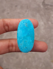 Natural Certified Turquoise - Blue Turquoise - 53.8ct- 37x19mm