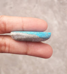 Natural Certified Turquoise - Blue Turquoise - 53.8ct- 37x19mm