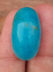 Natural Certified Turquoise - Blue Turquoise - 28.9ct- 27x15mm
