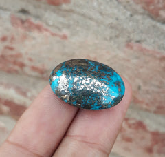 Натуральная бирюза с пиритом - бирюза Blue Matrix - Shajri Feroza-28 карат