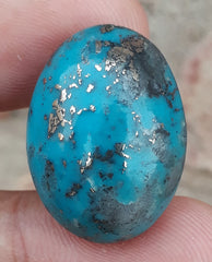 Натуральная бирюза с пиритом - бирюза Blue Matrix - Shajri Feroza-30 карат