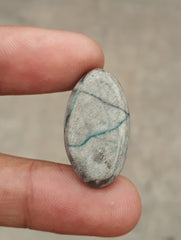 Натуральная бирюза с пиритом — Голубая матричная бирюза — Шаджри Фероза-25,35 карата