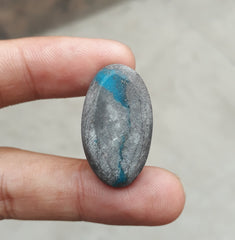 Натуральная бирюза с пиритом — Голубая матричная бирюза — Шаджри Фероза-36,65 карата