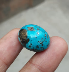 Natural Turquoise with Pyrite - Blue Matrix Turquoise - Shajri Feroza-38.2Ct