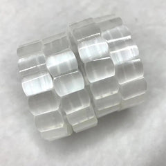 Браслет из белого кальцита / селенита с бусинами из драгоценных камней, браслет для женщин для мужчин,