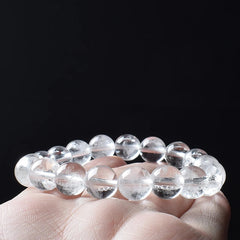10mm Clear Quartz (Rock Crystal) Strech Bracelet