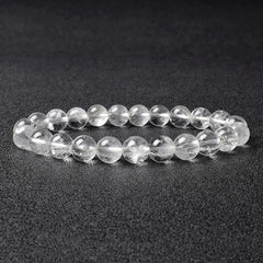 10mm Clear Quartz (Rock Crystal) Strech Bracelet