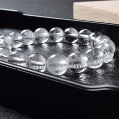 10mm Clear Quartz (Rock Crystal) Strech Bracelet