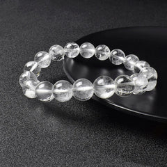 10mm Clear Quartz (Rock Crystal) Strech Bracelet