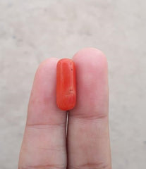 Красный коралловый камень 9,25 карата - Камень Мунга - Камень Марджан - Камень Пагадам - 18x6 мм