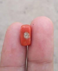 3.9ct Coral Stone - Moonga Stone - Marjan Stone - Pagadam Stone - 11x4mm