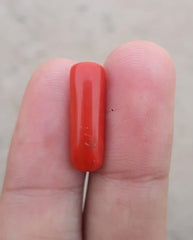7.55ct Coral Stone - Moonga Stone - Marjan Stone - Pagadam Stone - 20x15mm