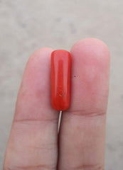 7.55ct Coral Stone - Moonga Stone - Marjan Stone - Pagadam Stone - 20x15mm