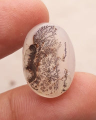 17.8ct Natural Dendritic Agate - Shajri Aqeeq - Dimension-21x15mm