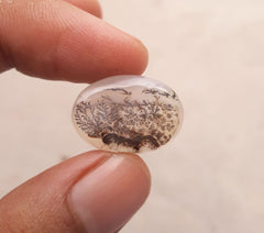 17.8ct Natural Dendritic Agate - Shajri Aqeeq - Dimension-21x15mm