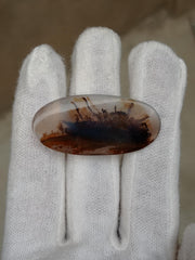 41.5ct Natural Dendritic Agate - Shajri Aqeeq - 47x22x5mm