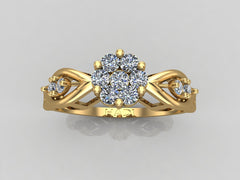 Diamonds Bouquet Ring Band
