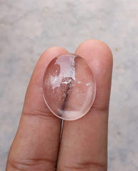 25.6ct Dur e Najaf Cabochon - April Birthstone - Rock Crystal - 25x21mm