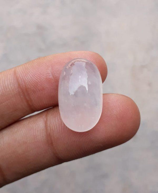 26.8ct-Dur e Najaf - Pearl of Najaf Cabochon Milky - April Birthstone - Rock Crystal Quartz -22x14mm