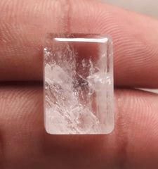 Дур э Наджаф 20,8 карата — полупрозрачная жемчужина Наджафа — камень апреля — горный хрусталь, кварц — 19x13 мм