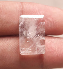 Дур э Наджаф 16,2 карата — полупрозрачная жемчужина Наджафа — камень апреля — горный хрусталь, кварц — 20x13 мм